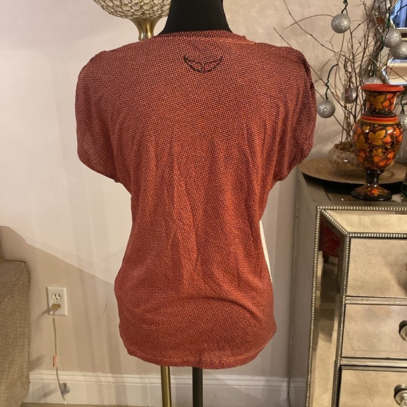 Zadig & Voltaire Red Graphic Short Sleeve Tee size S - Picture 8 of 10